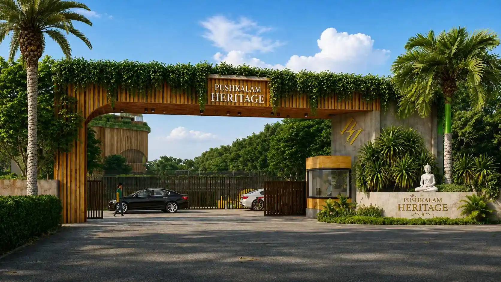 Pushkalam Heritage — grand entrance archway